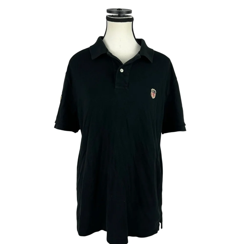 Ralph Lauren Polo Jeans Co Vintage Polo Shirt Mens L Black Golf Preppy Casual
